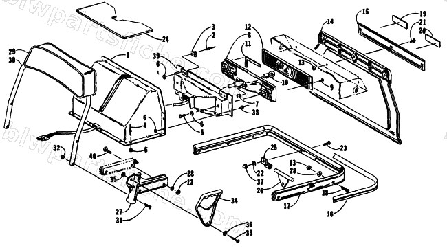 TOOLBOX, TAILLIGHT, AND REAR BUMPER diagram