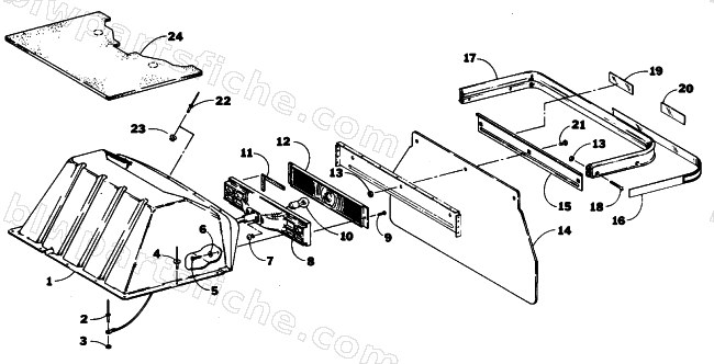 TOOLBOX, TAILLIGHT AND REAR BUMPER diagram