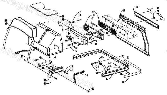 TOOLBOX, TAILLIGHT AND REAR BUMPER diagram