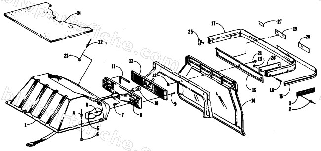 TOOLBOX, TAILLIGHT AND REAR BUMPER diagram