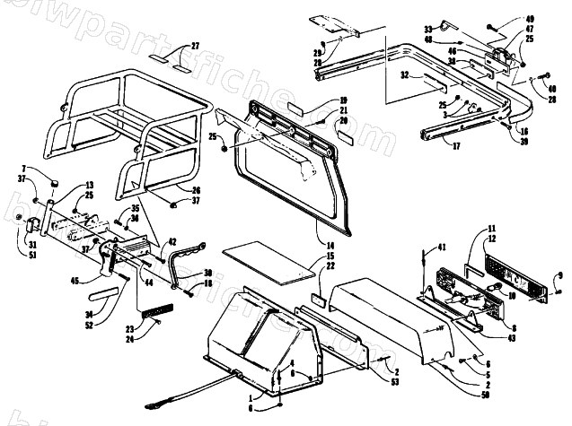 TOOLBOX, TAILLIGHT AND REAR BUMPER diagram