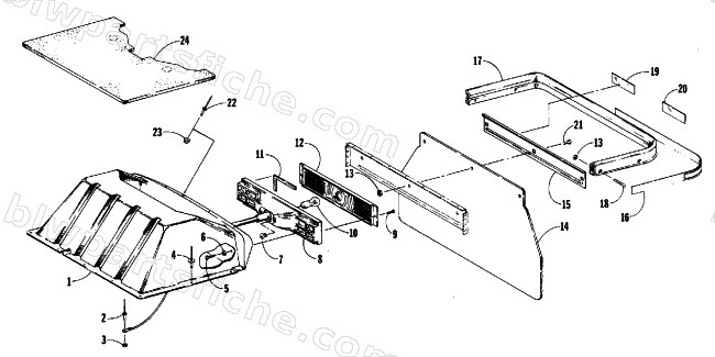 TOOLBOX, TAILLIGHT AND REAR BUMPER diagram