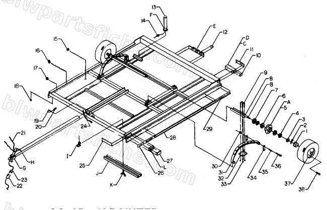 TRAILER - CC80D, CC80DG - 8' diagram
