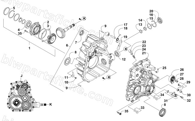 TRANSAXLE CASE/COVER diagram
