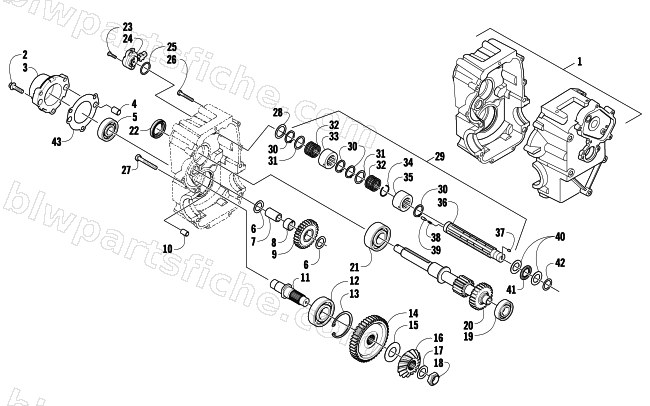 TRANSMISSION RIGHT-SIDE ASSEMBLY diagram