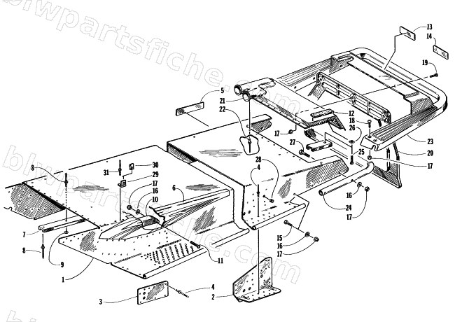 TUNNEL AND REAR BUMPER diagram
