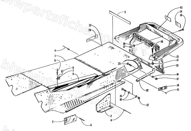 TUNNEL AND REAR BUMPER diagram
