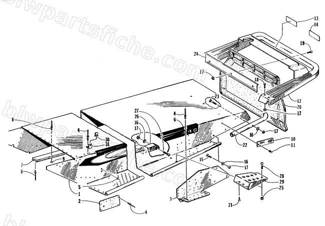TUNNEL AND REAR BUMPER diagram