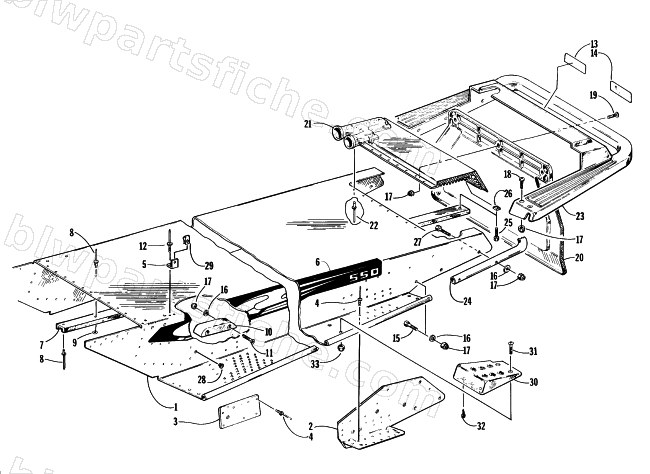 TUNNEL AND REAR BUMPER diagram