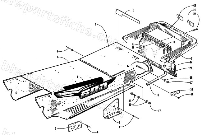 TUNNEL AND REAR BUMPER diagram