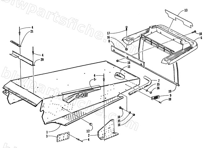TUNNEL AND REAR BUMPER diagram