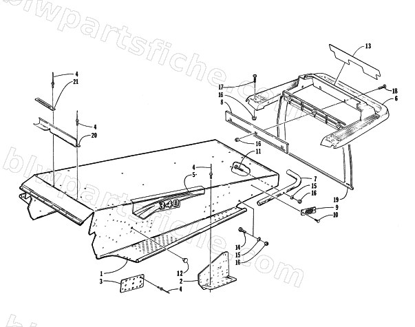 TUNNEL AND REAR BUMPER diagram