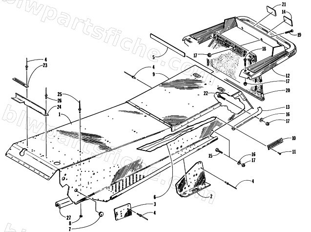 TUNNEL AND REAR BUMPER diagram