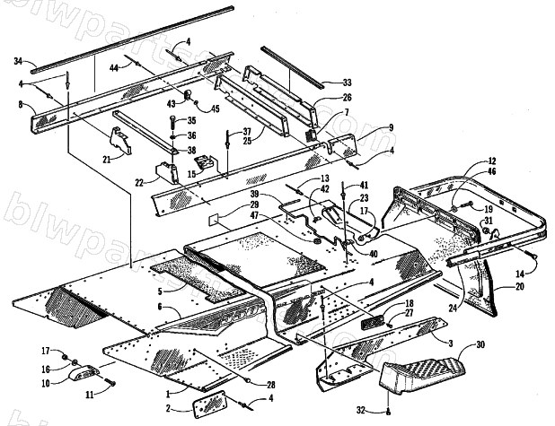 TUNNEL AND REAR BUMPER diagram