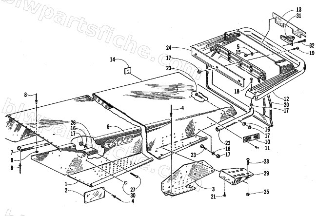 TUNNEL AND REAR BUMPER diagram