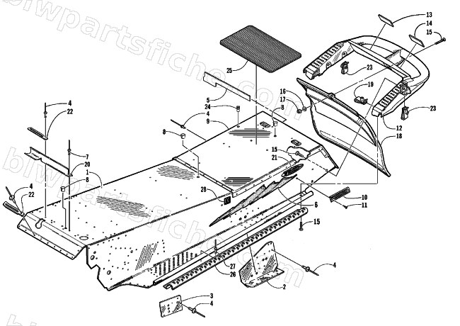 TUNNEL AND REAR BUMPER diagram
