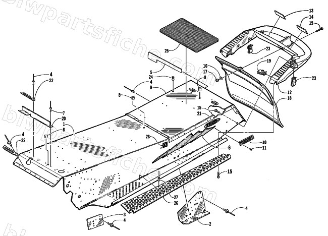 TUNNEL AND REAR BUMPER diagram
