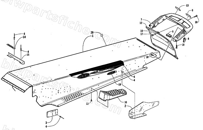 TUNNEL AND REAR BUMPER diagram