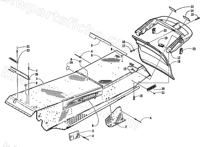 TUNNEL AND REAR BUMPER diagram