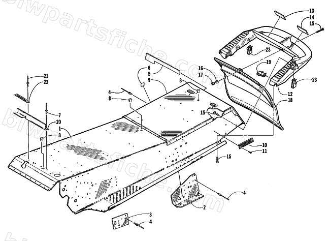 TUNNEL AND REAR BUMPER diagram