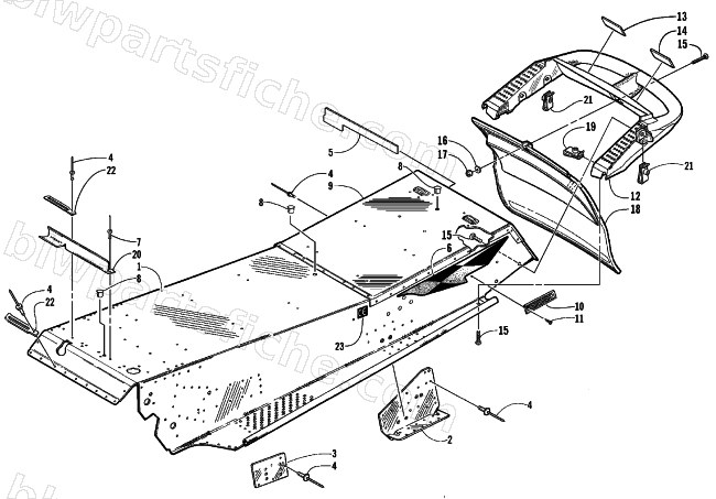 TUNNEL AND REAR BUMPER diagram