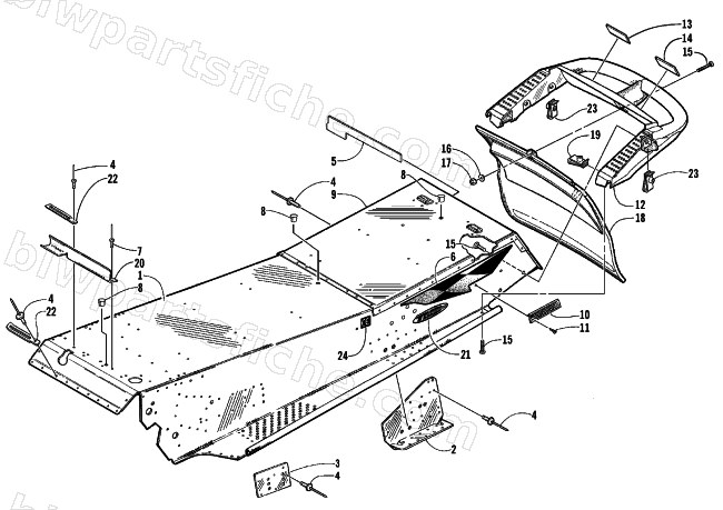 TUNNEL AND REAR BUMPER diagram