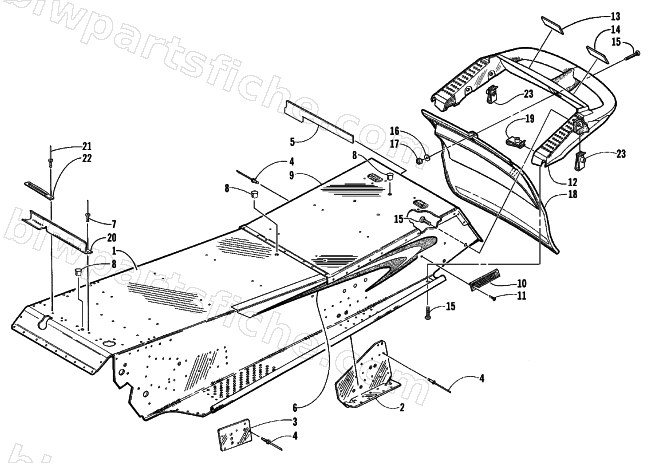 TUNNEL AND REAR BUMPER diagram