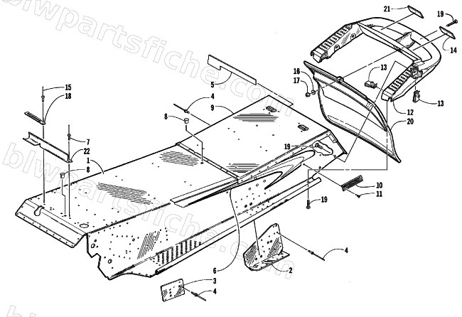 TUNNEL AND REAR BUMPER diagram