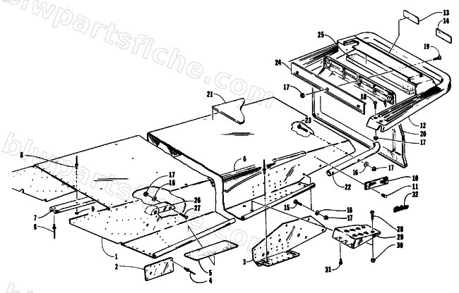 TUNNEL AND REAR BUMPER diagram