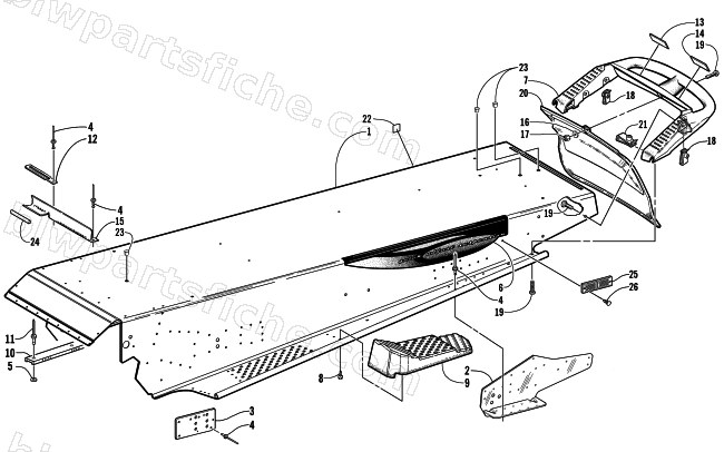 TUNNEL AND REAR BUMPER diagram