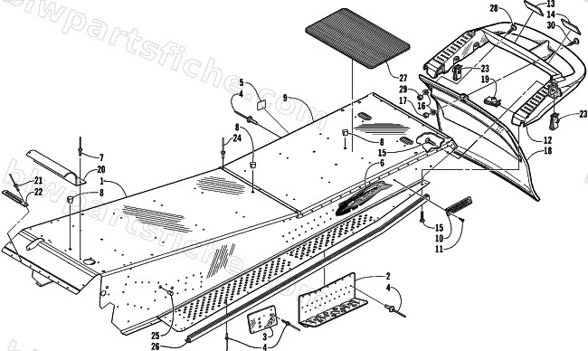 TUNNEL AND REAR BUMPER diagram