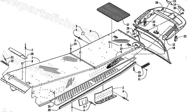 TUNNEL AND REAR BUMPER diagram