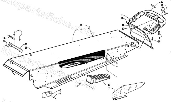 TUNNEL AND REAR BUMPER diagram