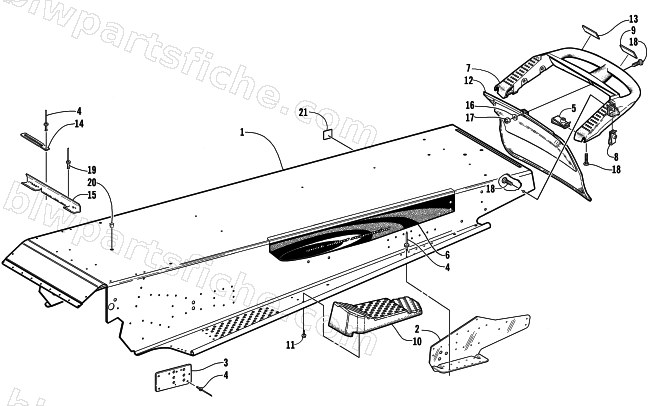 TUNNEL AND REAR BUMPER diagram