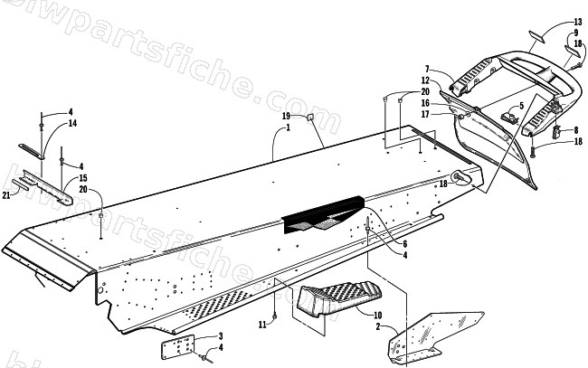 TUNNEL AND REAR BUMPER diagram