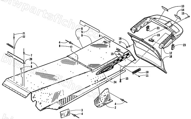 TUNNEL AND REAR BUMPER diagram