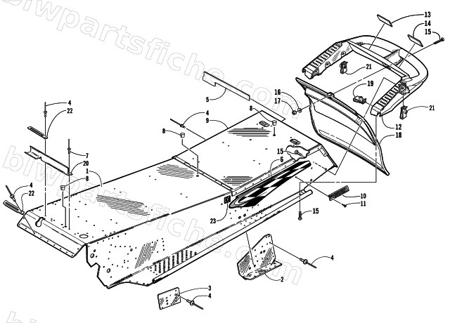TUNNEL AND REAR BUMPER diagram