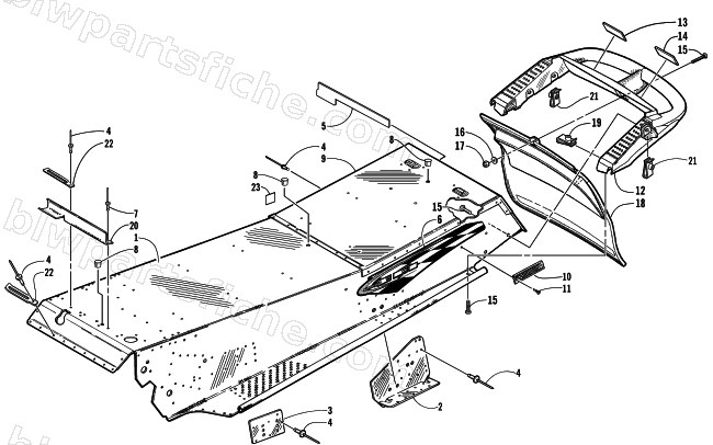 TUNNEL AND REAR BUMPER diagram