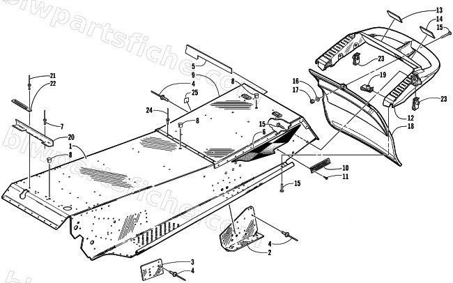 TUNNEL AND REAR BUMPER diagram