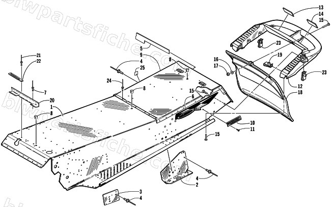 TUNNEL AND REAR BUMPER diagram