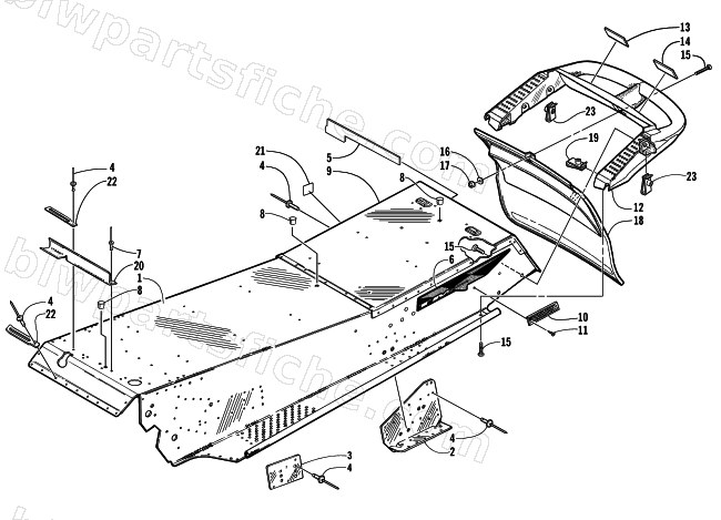 TUNNEL AND REAR BUMPER diagram