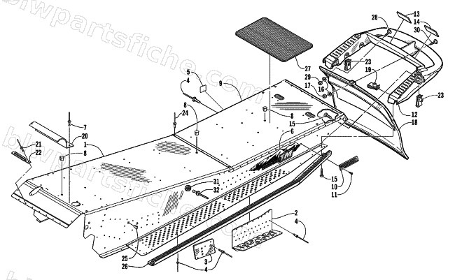 TUNNEL AND REAR BUMPER diagram
