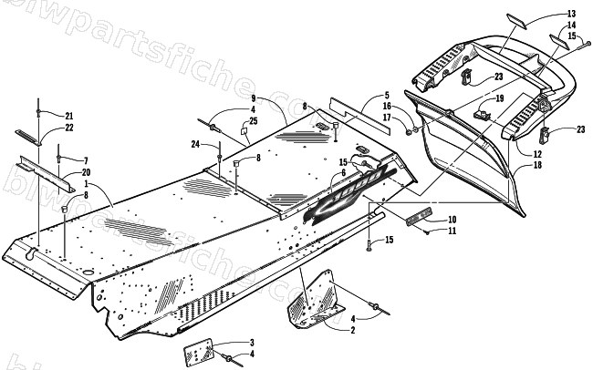 TUNNEL AND REAR BUMPER diagram
