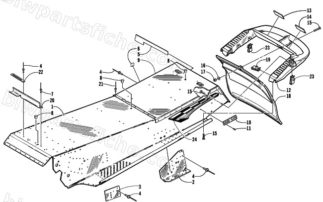 TUNNEL AND REAR BUMPER diagram
