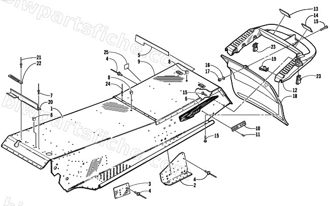 TUNNEL AND REAR BUMPER diagram