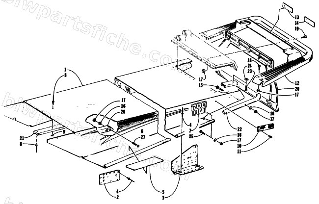 TUNNEL AND REAR BUMPER diagram