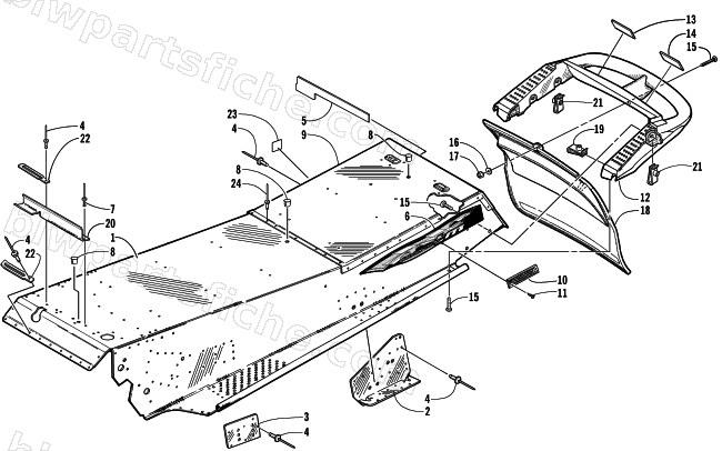 TUNNEL AND REAR BUMPER diagram