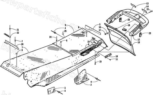 TUNNEL AND REAR BUMPER diagram