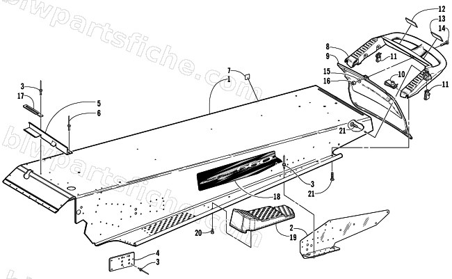 TUNNEL AND REAR BUMPER diagram