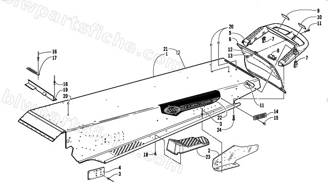 TUNNEL AND REAR BUMPER diagram